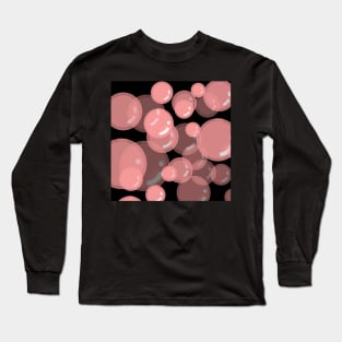 Pink Bubbles // Black Long Sleeve T-Shirt